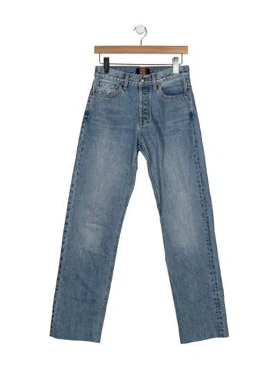 Pre-owned Aflalo High-rise Straight Leg Jeans In Blue