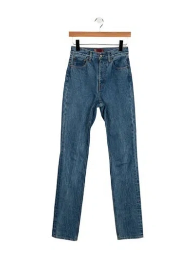 Pre-owned Aflalo High-rise Straight Leg Jeans In Blue