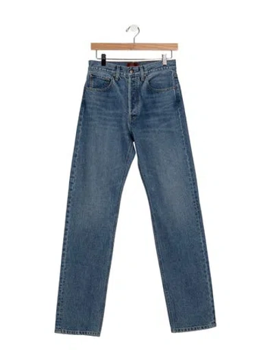 Pre-owned Aflalo High-rise Straight Leg Jeans In Blue