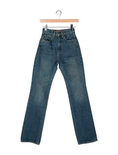 Pre-owned Aflalo High-rise Straight Leg Jeans W/ Tags In Blue