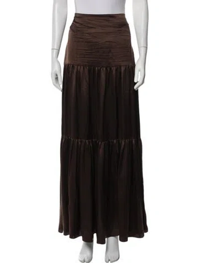 Pre-owned Aflalo Long Skirt In Brown
