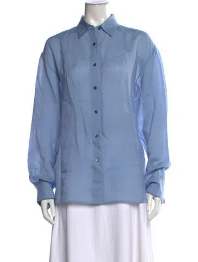 Pre-owned Aflalo Long Sleeve Top In Blue