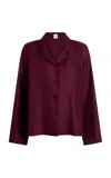 Aflalo Lyra Silk Shirt In Burgundy