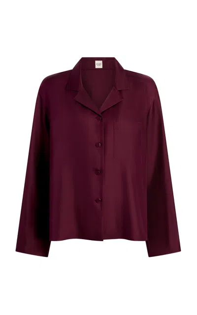 Aflalo Lyra Silk Shirt In Burgundy