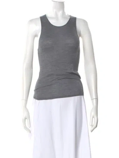 Pre-owned Aflalo Merino Wool Crew Neck Top W/ Tags In Gray