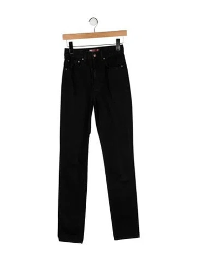 Pre-owned Aflalo Mid-rise Straight Leg Jeans In Black