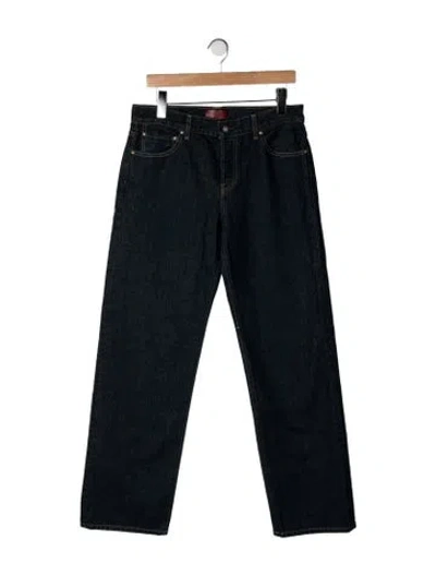 Pre-owned Aflalo Mid-rise Straight Leg Jeans In Black