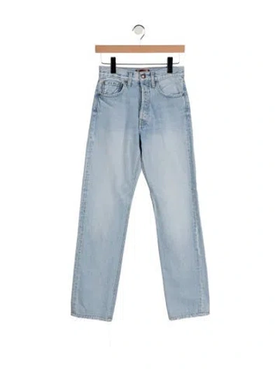 Pre-owned Aflalo Mid-rise Straight Leg Jeans In Blue