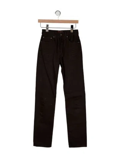 Pre-owned Aflalo Mid-rise Straight Leg Jeans In Brown