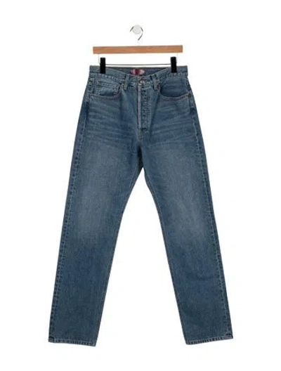 Pre-owned Aflalo Mid-rise Straight Leg Jeans W/ Tags In Blue