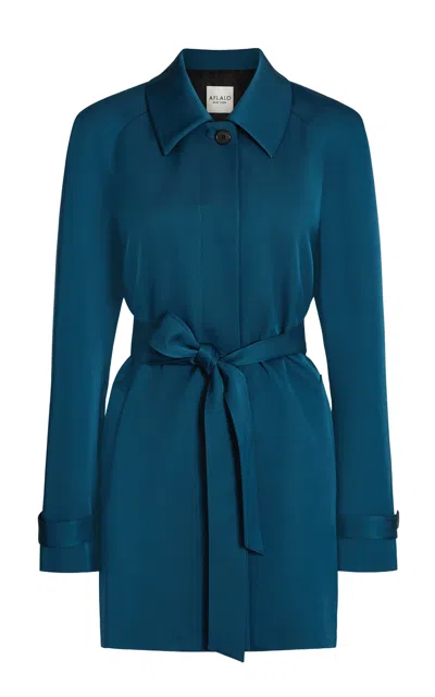 Aflalo Mira Silk Jacket In Blue