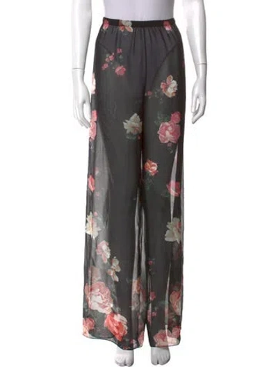 Pre-owned Aflalo Silk Wide Leg Pants In Multi