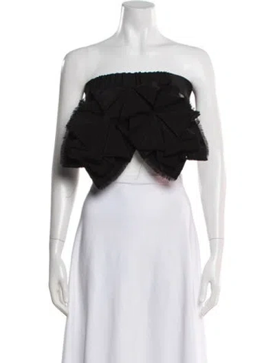 Pre-owned Aflalo Strapless Crop Top In Black
