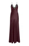 Aflalo Wister Sillk Maxi Dress In Burgundy
