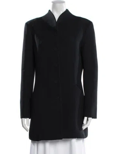 Pre-owned Aflalo Wool Coat In Black