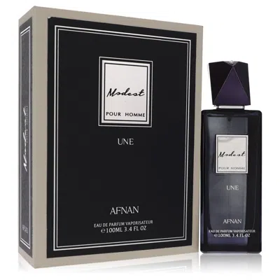 Afnan 2pcs Combo Gift Set Modest Pour Homme Une By  Eau De Parfum Spray 3.4 oz For Men In Black
