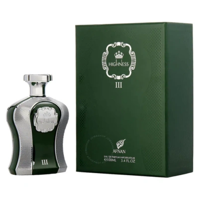 Afnan Men's His Highness Iii Green Edp Spray 3.4 oz Fragrances 6290171002246 In Black / Green