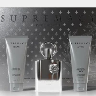 Afnan Supremacy Silver 3 Piece Gift Set 3 Piece Gift Set With 3.4 oz Edp Spray In Multi
