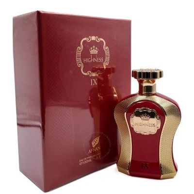 Afnan Unisex Highness Ix Maroon Edp Spray 3.4 oz (tester) Fragrances 0000950039655