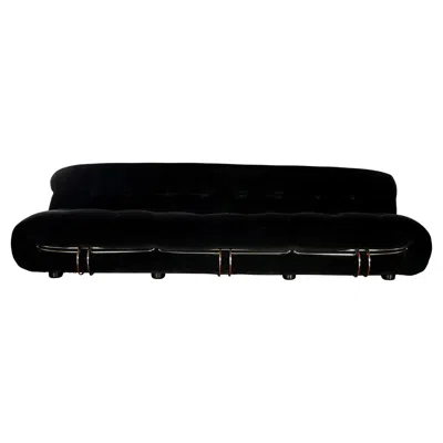 Pre-owned Afra & Tobia Scarpa Afra And Tobia Scarpa Brown Velvet Soriana Three Seater Sofa For Cassina, 1969