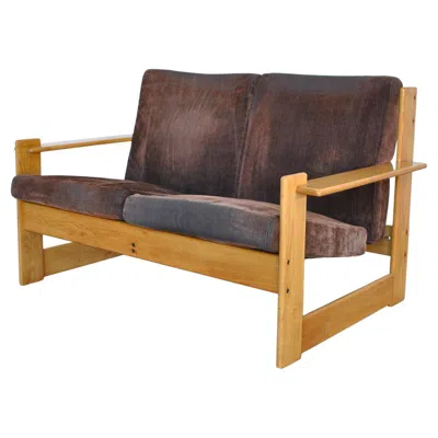 Pre-owned Afra & Tobia Scarpa Afra And Tobia Scarpa For Molteni Attributed Sofa Seventies In Brown