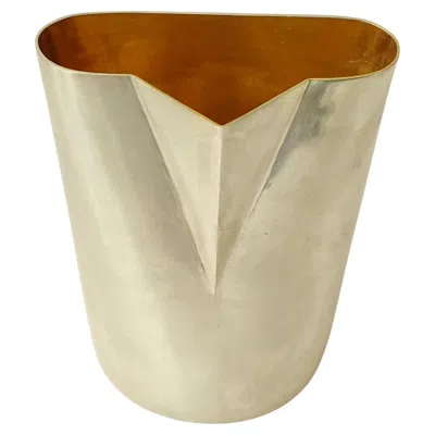 Pre-owned Afra & Tobia Scarpa Afra And Tobia Scarpa Handcrafted Silver And Gold Plated Pitcher For San Lorenzo