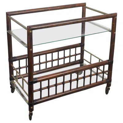 Pre-owned Afra & Tobia Scarpa Italian Bar Cart In The Style Of Afra And Tobia Scarpa, 1960s In Black