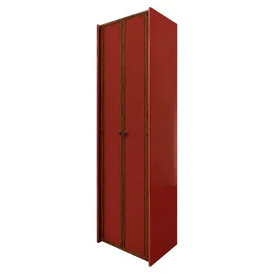 Pre-owned Afra & Tobia Scarpa Mid-century  Italian Wood Red Lacquer 1960s Tall Cabinet