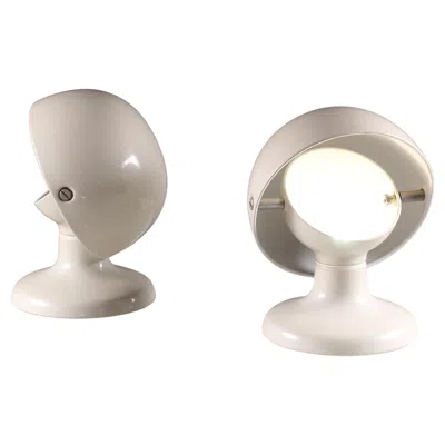 Pre-owned Afra & Tobia Scarpa Pair Of Jucker Table Lamps By Tobia Scarpa, Flos, 1970 In Sand