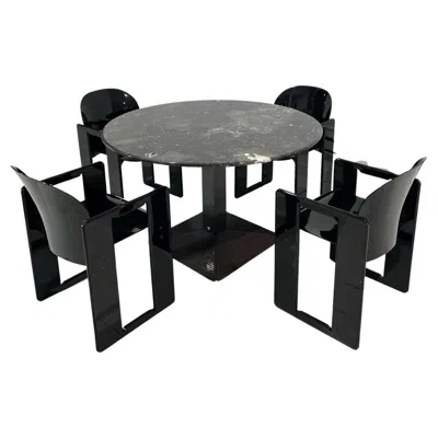 Pre-owned Afra & Tobia Scarpa 'piediferro' Dining Table By  For B&b Italia In Black