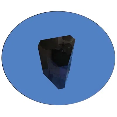 Pre-owned Afra & Tobia Scarpa “polygono“ Table Stainless Steel, 1980, Italy In Blue