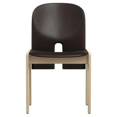 Pre-owned Afra & Tobia Scarpa Scarpa 121 Chair In Wood And Leather By  In Brown