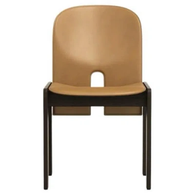Pre-owned Afra & Tobia Scarpa Scarpa 121 Chair In Wood And Leather By  In Brown