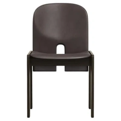 Pre-owned Afra & Tobia Scarpa Scarpa 121 Chair In Wood And Leather By  In Brown