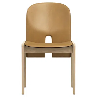 Pre-owned Afra & Tobia Scarpa Scarpa 121 Chair In Wood And Leather By  In Brown