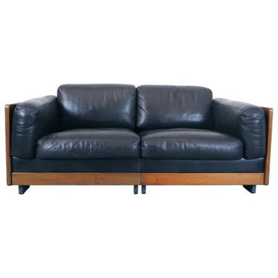 Pre-owned Afra & Tobia Scarpa Sofa Model "920" By Afra And Tobia Scarpa For Cassina, Black Leather, 1960s