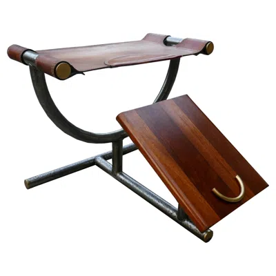 Pre-owned Afra & Tobia Scarpa Stool By  For Benetton In Brown