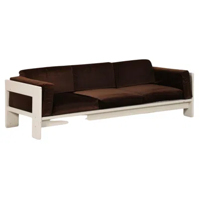 Pre-owned Afra & Tobia Scarpa Tobia Scarpa White Lacquered Sofa 3 Seats Model Bastiano For Gavina, Italy 1960s