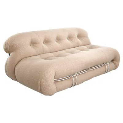 Pre-owned Afra & Tobia Scarpa Afra And Tobia Scarpa Two Seater Sofa Soriana For Cassina In Brown