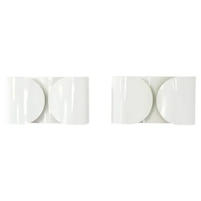 Pre-owned Afra & Tobia Scarpa White Foglio Sconces By Tobia & Afra Scarpa For Flos, 1960s, Set Of 2