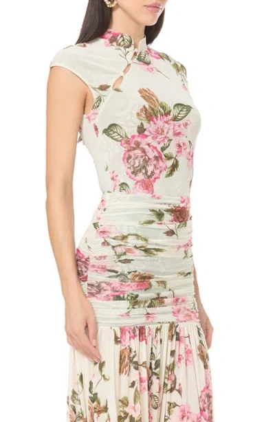 Afrm Adjoa Mandarin Collar Top In Pink