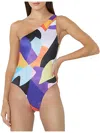 AFRM AERYN WOMENS COLORBLOCK ONE SHOULDER BODYSUIT