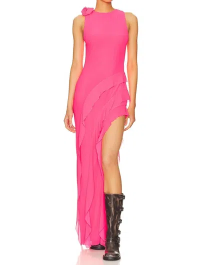 Afrm Airesse Maxi Dress In Knockout Pink