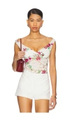 Afrm Alexis Chrochet Lace Bodysuit