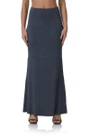 Afrm Amelia Knit Maxi Skirt In Heather Charcoal