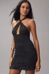 Afrm Amherst Smocked Halter Minidress