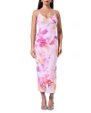 Afrm Amina Mesh Maxi Slip Dress In Floral