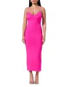 Afrm Amina Mesh Maxi Slip Dress In Glow Pink