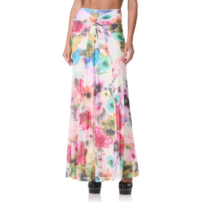 Afrm Amirah Floral Maxi Skirt In Multi