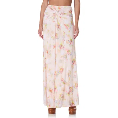 Afrm Amirah Floral Maxi Skirt In Neutral
